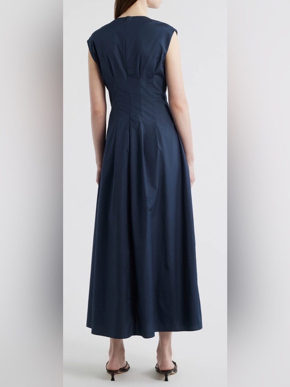 Ines Pleated Poplin Maxi Dress - Picture 2 of 7